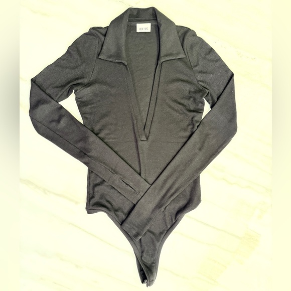 ALIX NYC Monterey Polo Rib Knit Bodysuit Size Small - Picture 5 of 7